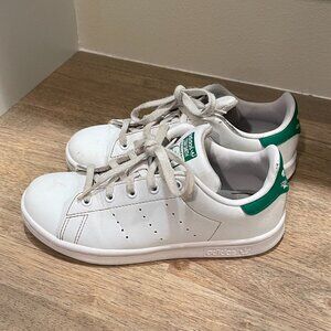 Adidas Stan Smith Kids Shoes, Size 13, Cloud White / Cloud White / Green